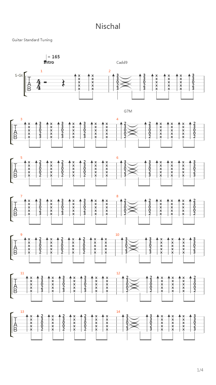Nischal吉他谱