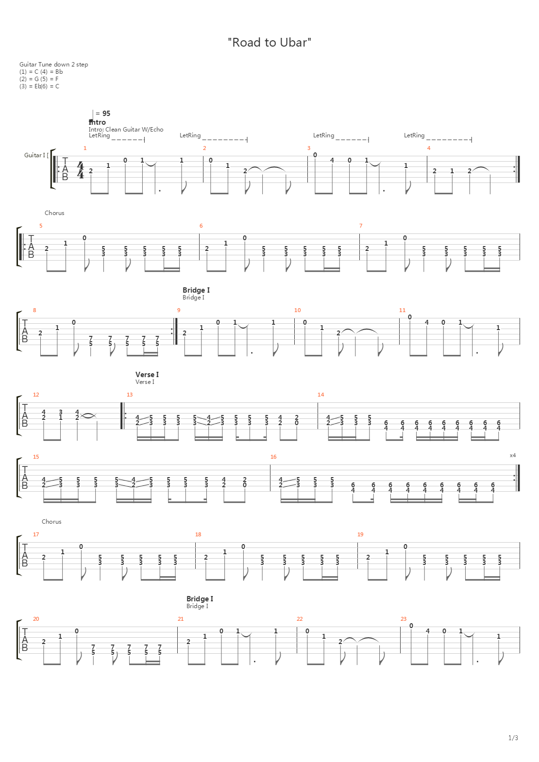 The Road To Ubar吉他谱