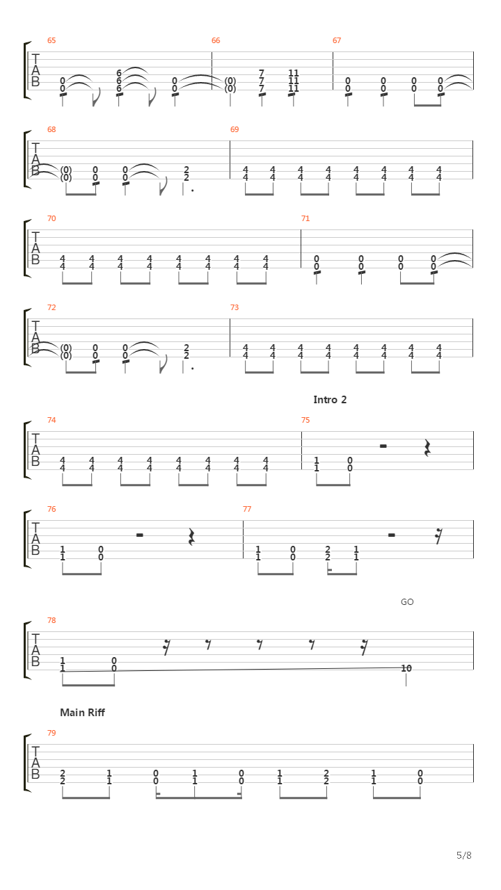 2 жизни吉他谱