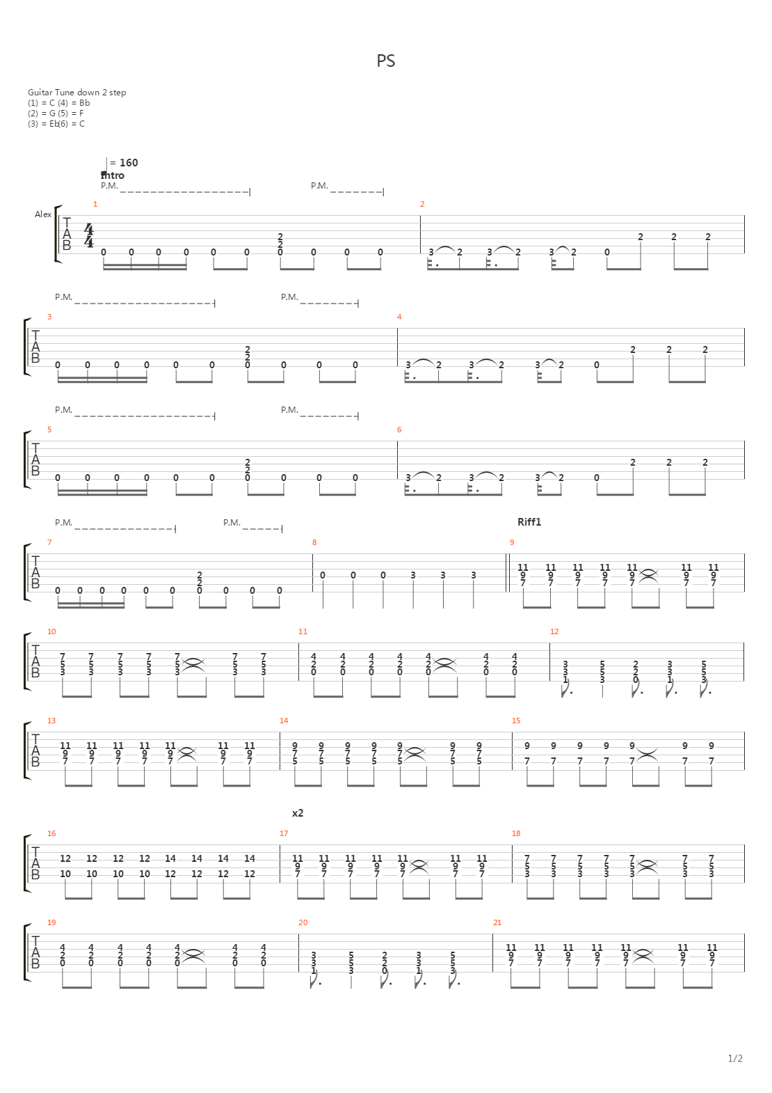 Post Scriptum吉他谱