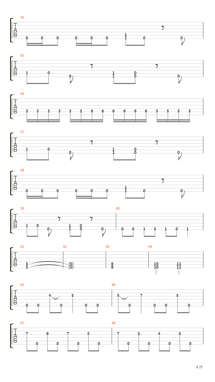 Черно-белые дни吉他谱