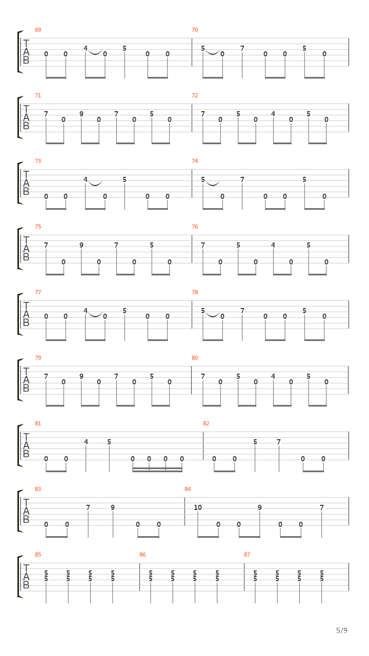 Черно-белые дни吉他谱