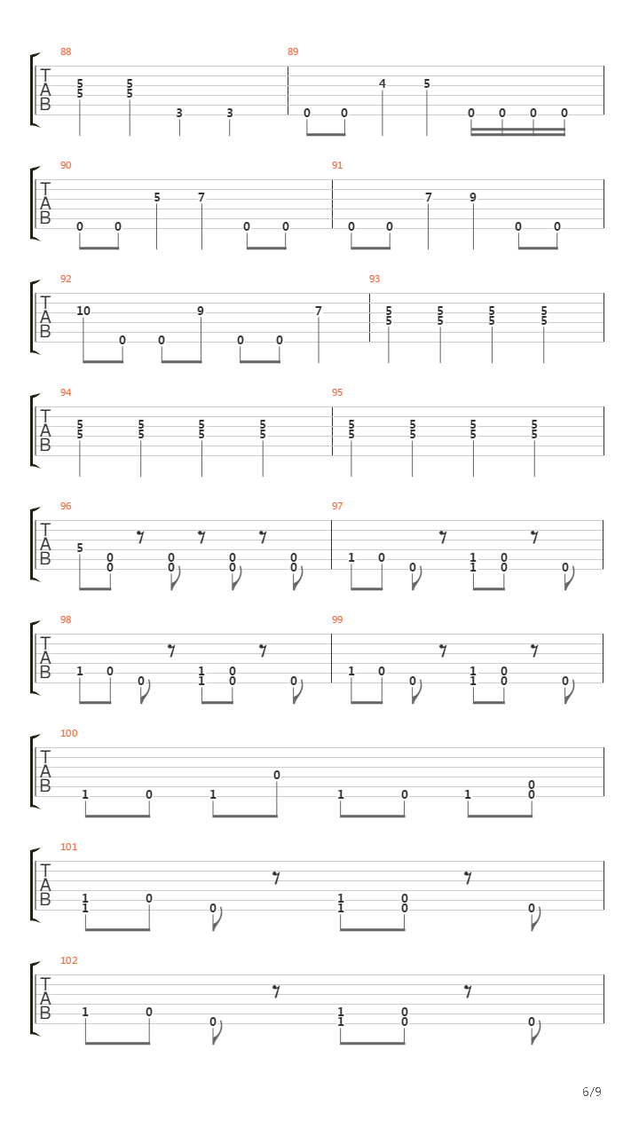 Черно-белые дни吉他谱