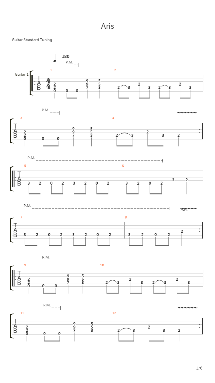 Aris吉他谱