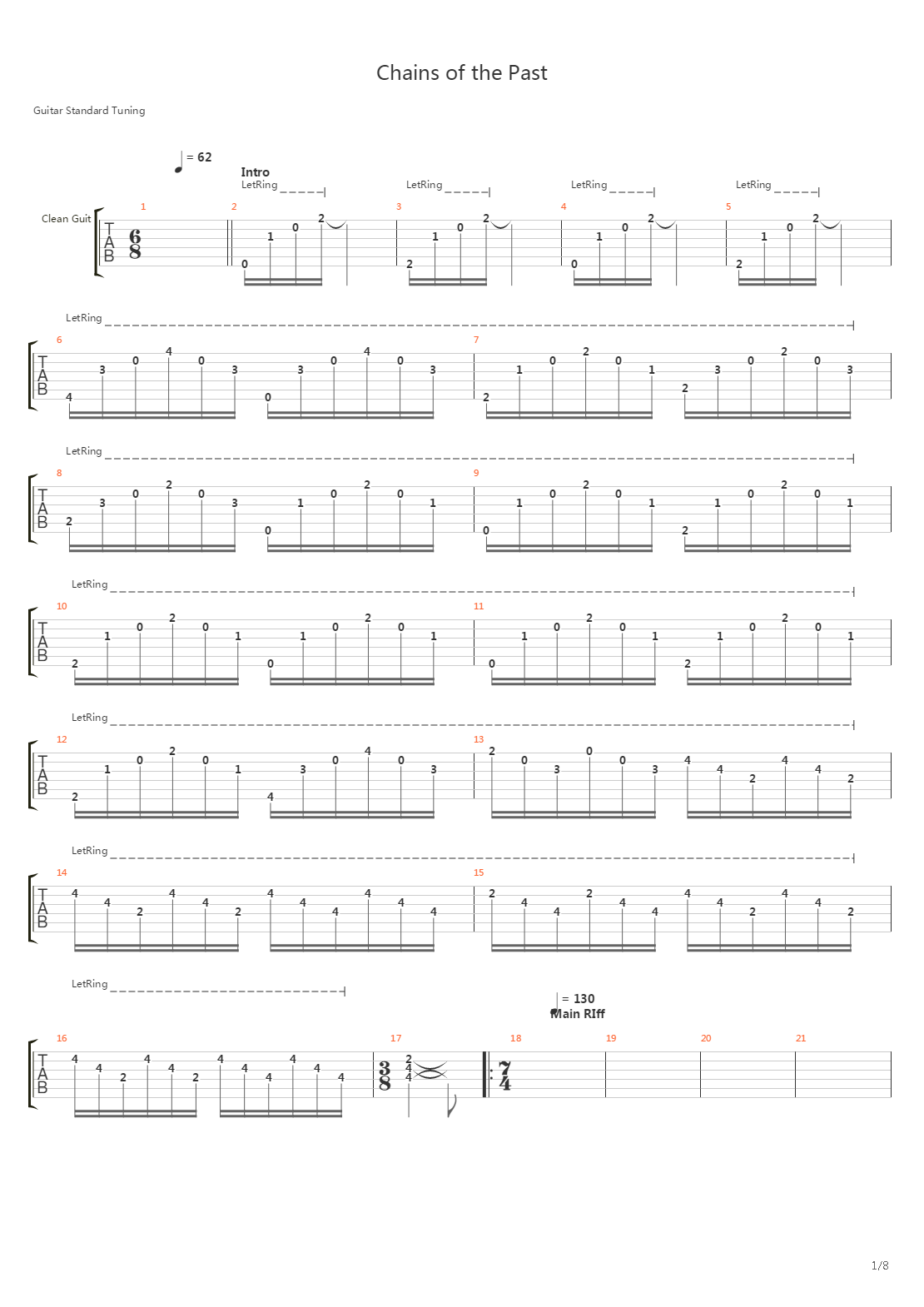 Chains Of The Past吉他谱