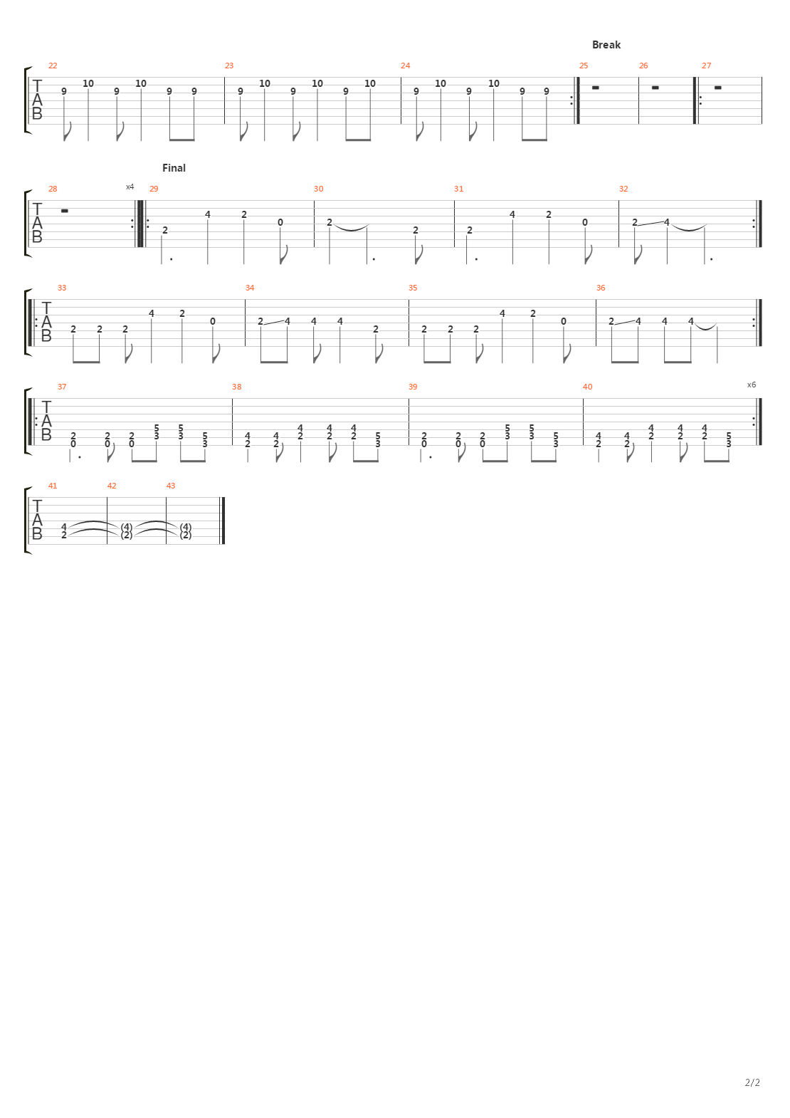 Tout A Un Detail Pres吉他谱