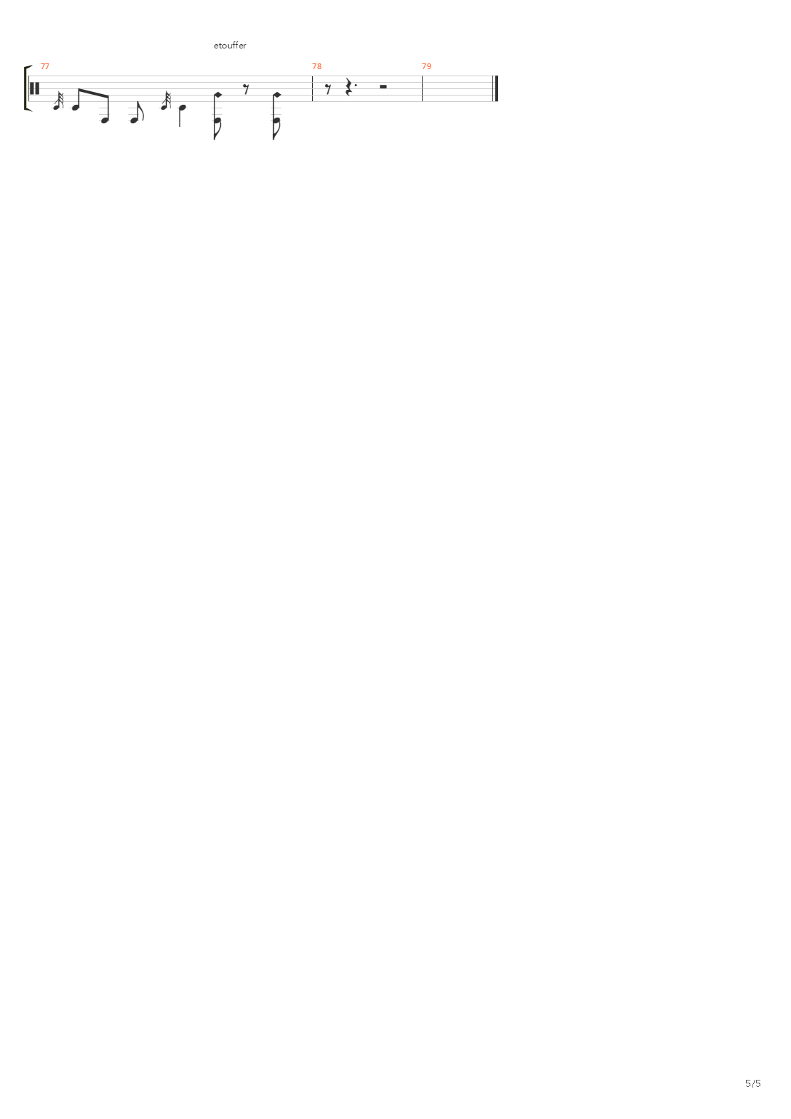 a chaque seconde吉他谱