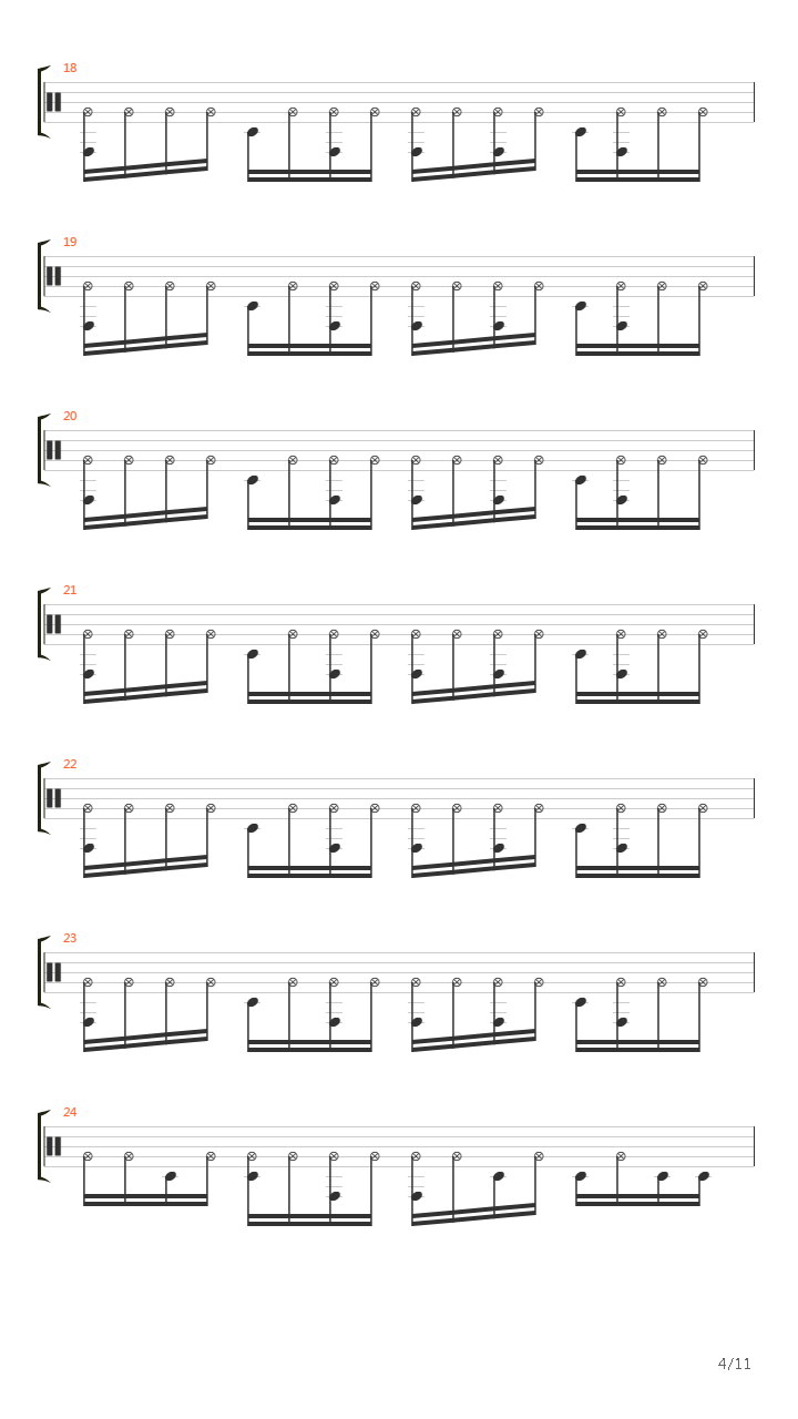 a chaque seconde吉他谱