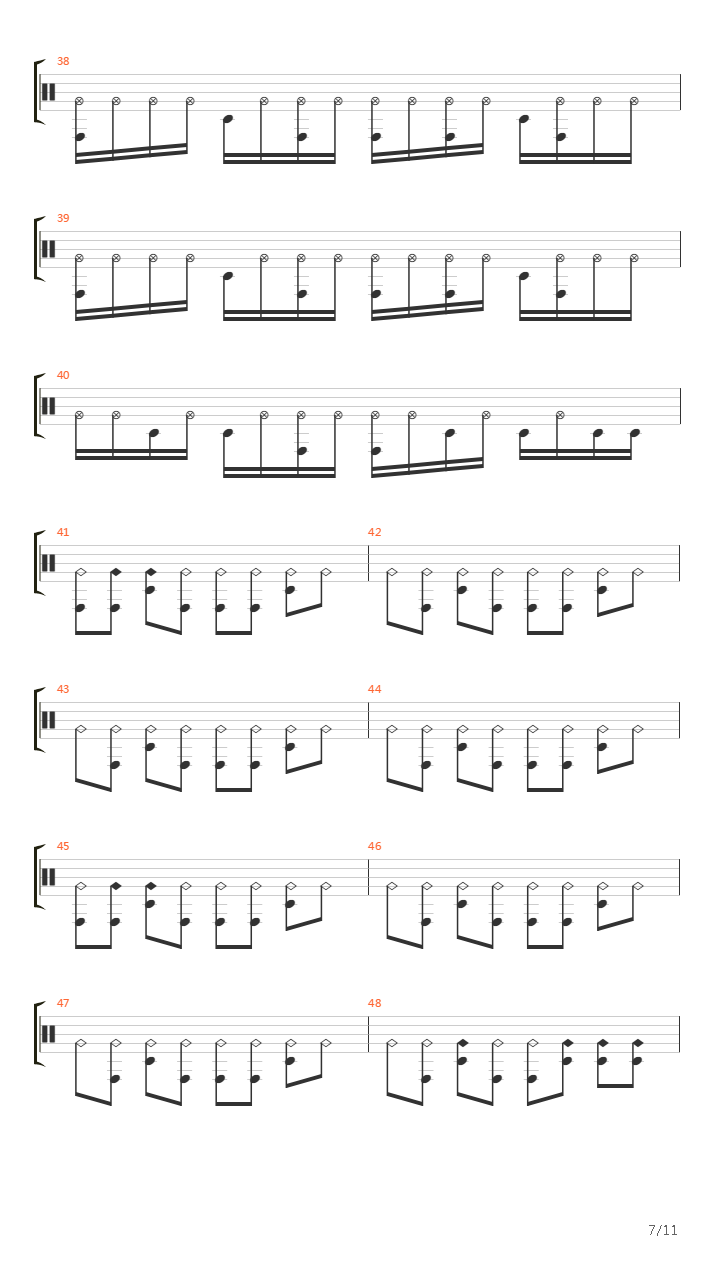 a chaque seconde吉他谱