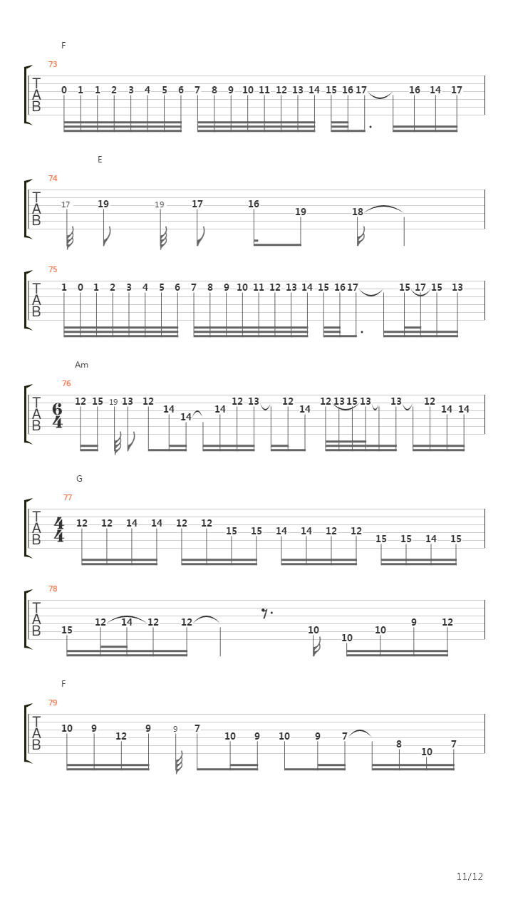 Rubia吉他谱