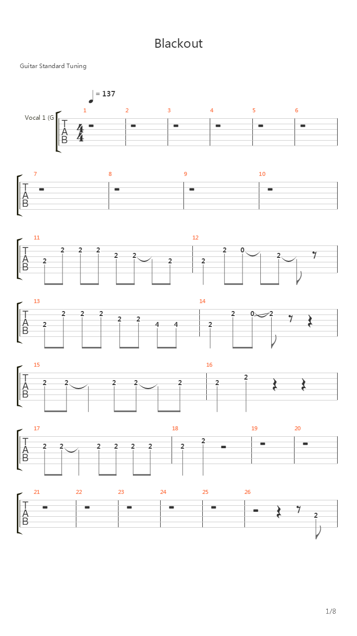 Blackout吉他谱