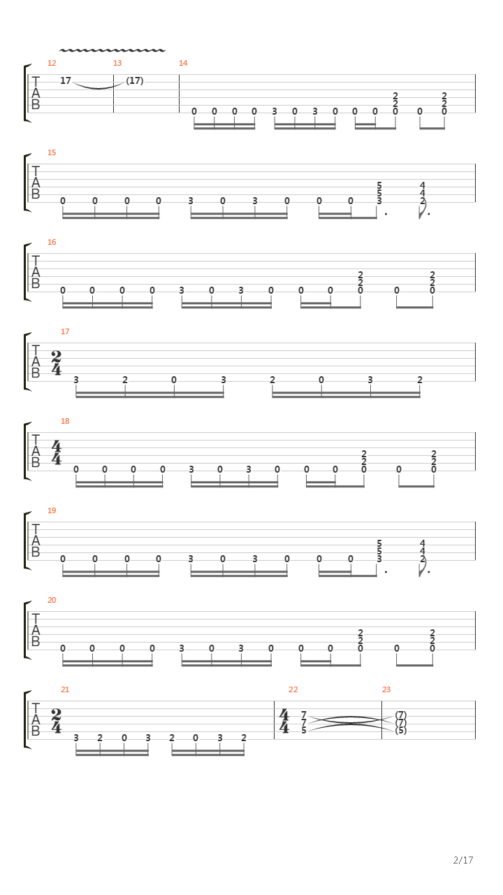 Xana吉他谱