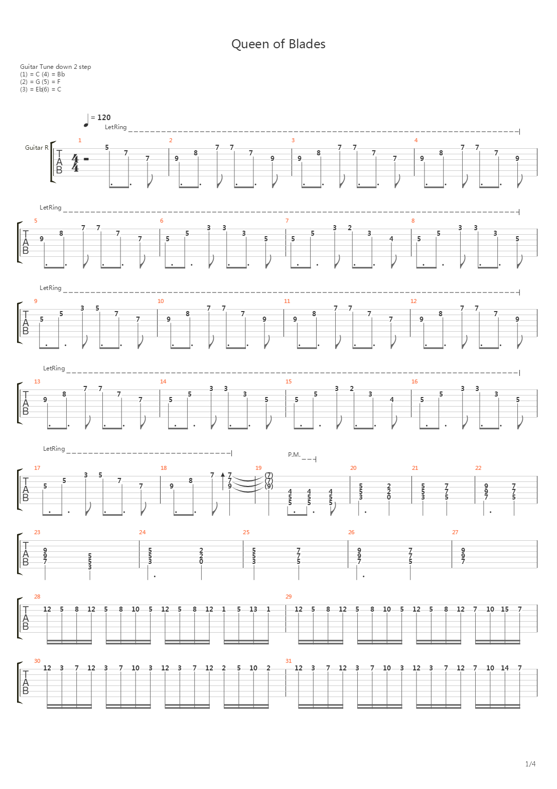 Queen Of Blades吉他谱
