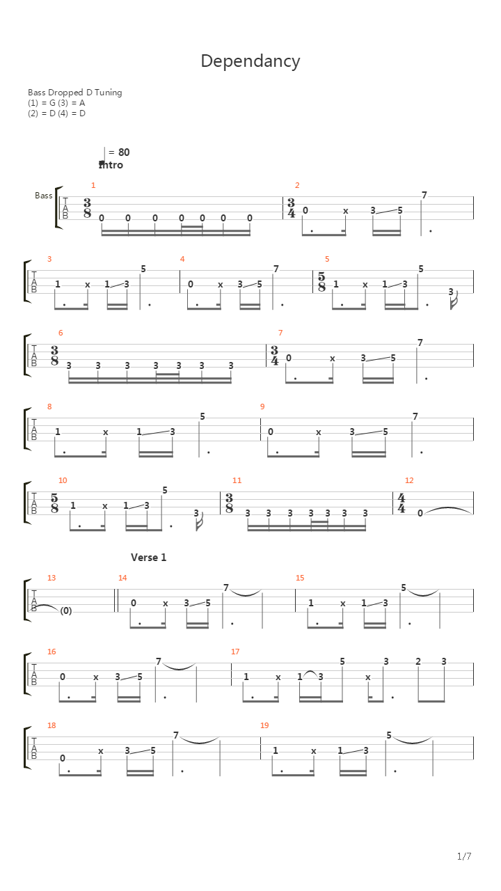 Dependancy吉他谱
