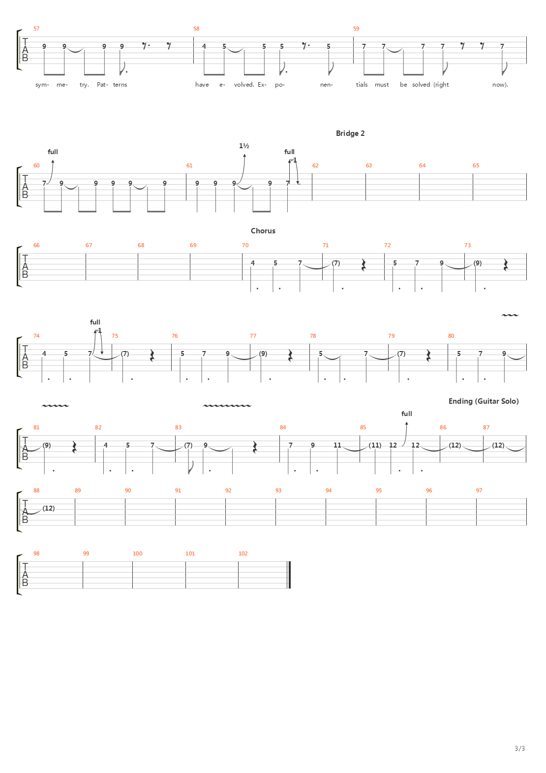 Exponents吉他谱