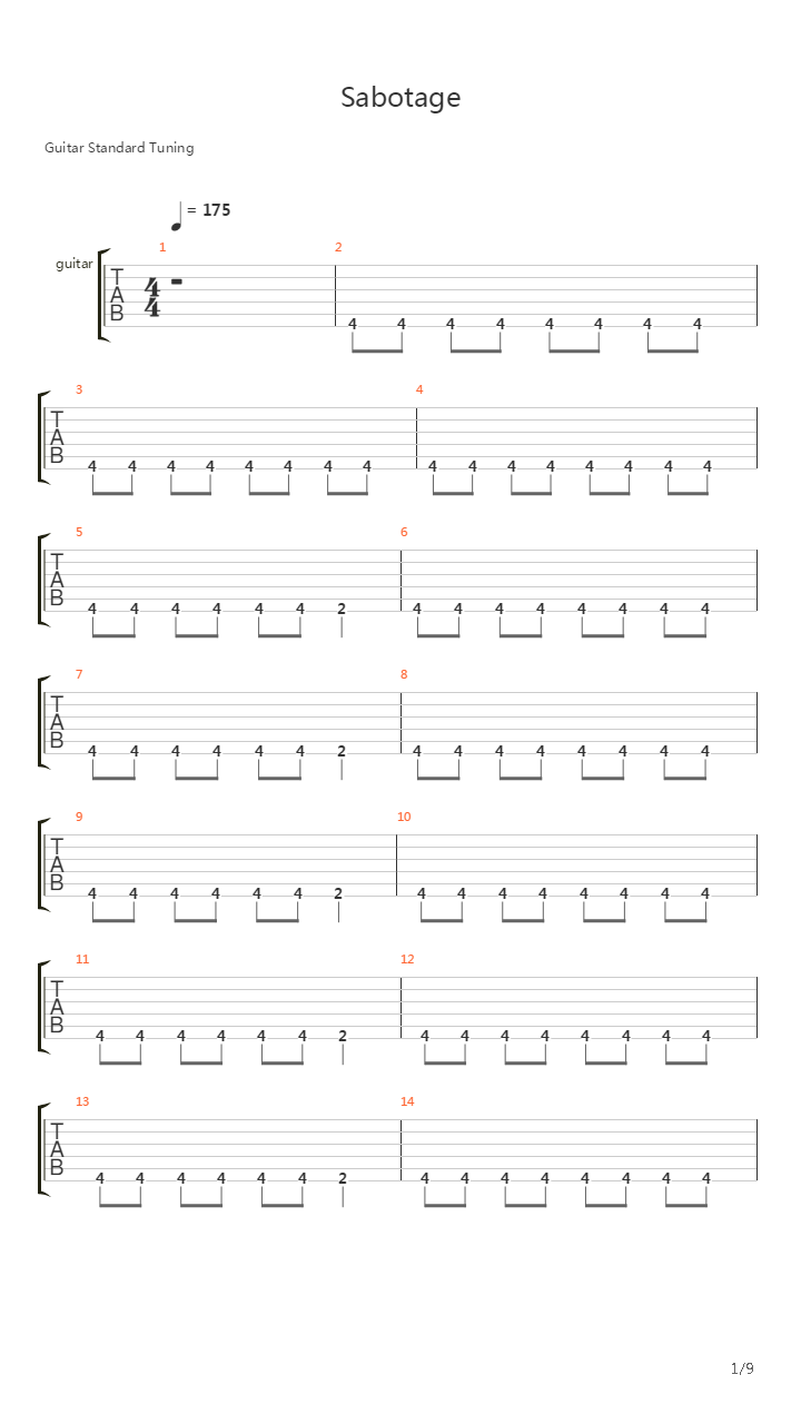 Sabotage吉他谱