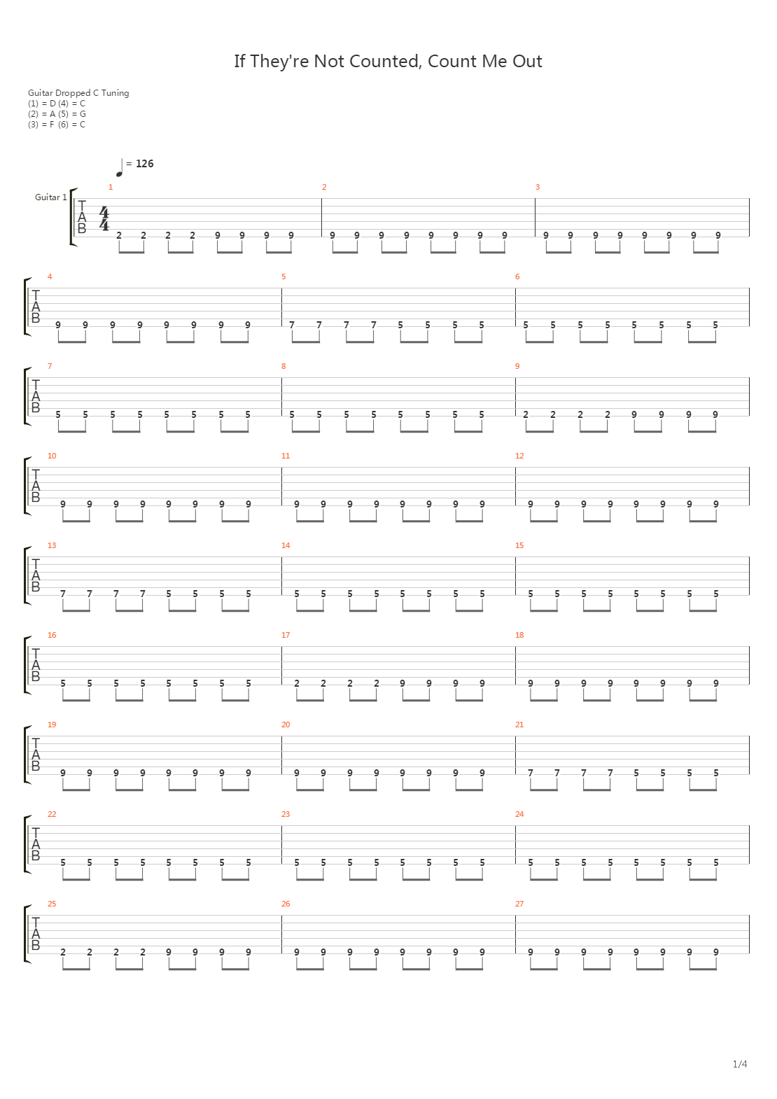 If Theyre Not Counted Count Me Out吉他谱
