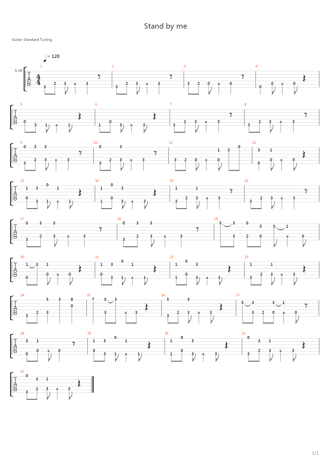 Stand By Me吉他谱