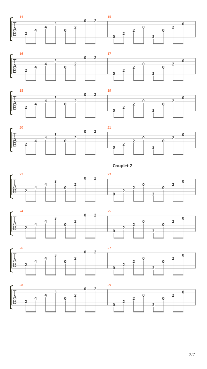 On the road again吉他谱