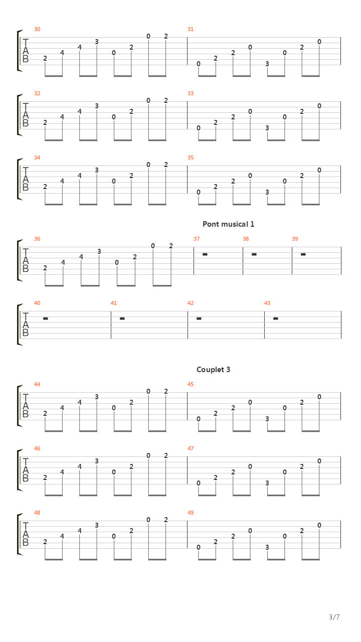 On the road again吉他谱