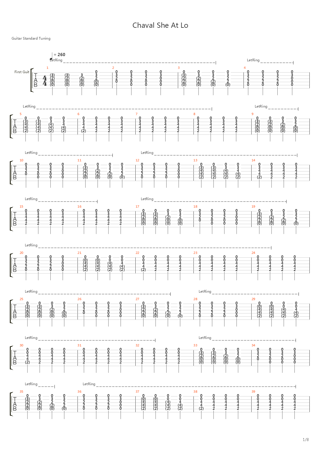 Chaval She At Lo吉他谱