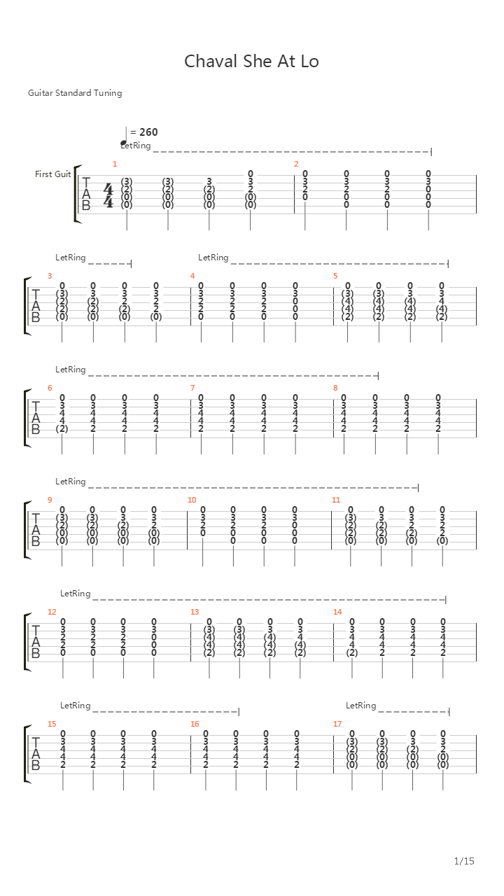 Chaval She At Lo吉他谱