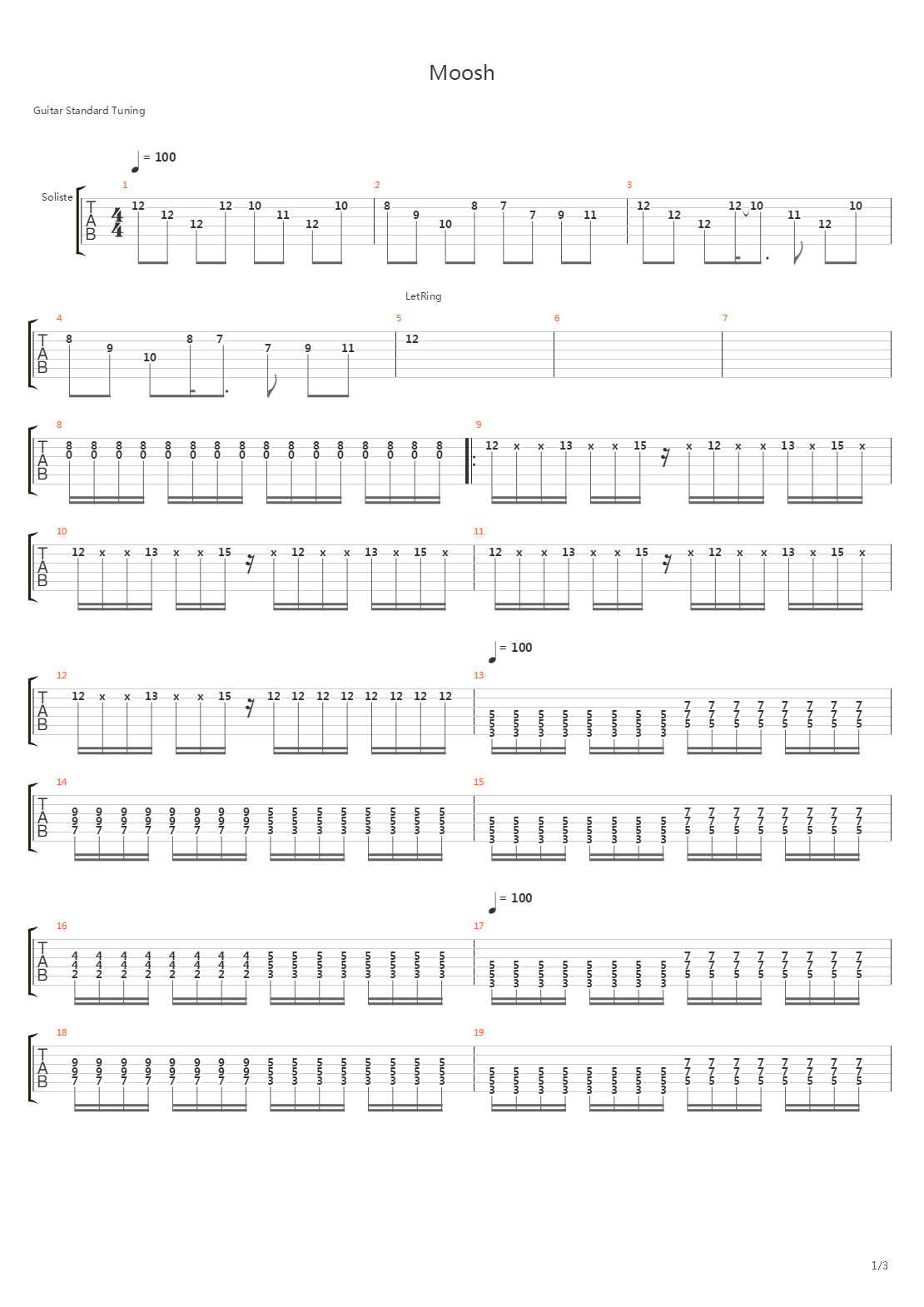 Moosh吉他谱