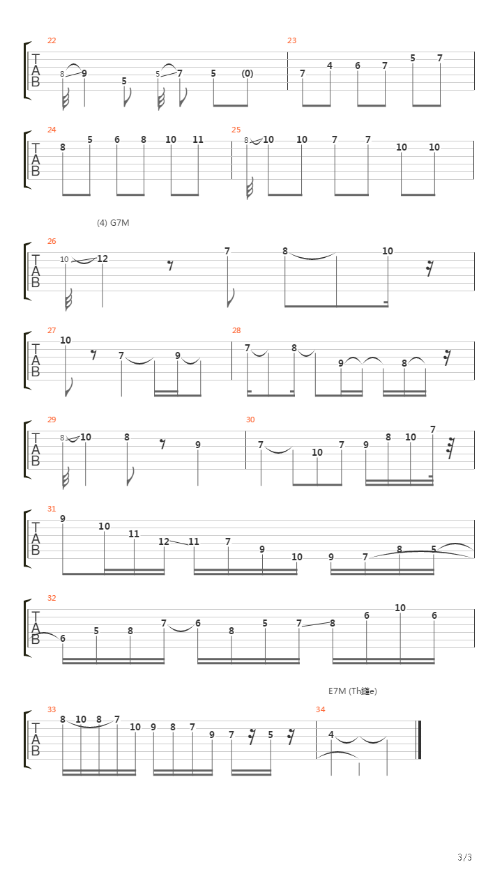 Three Views Of A Secret吉他谱