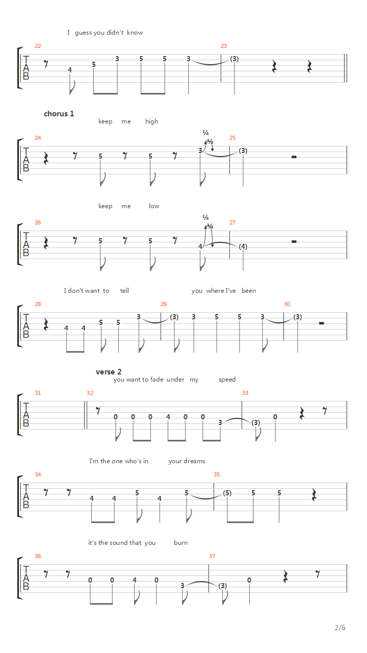 High Low吉他谱