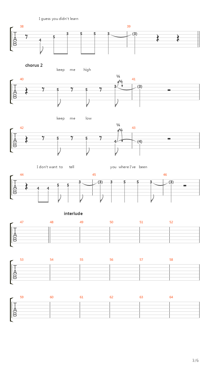 High Low吉他谱