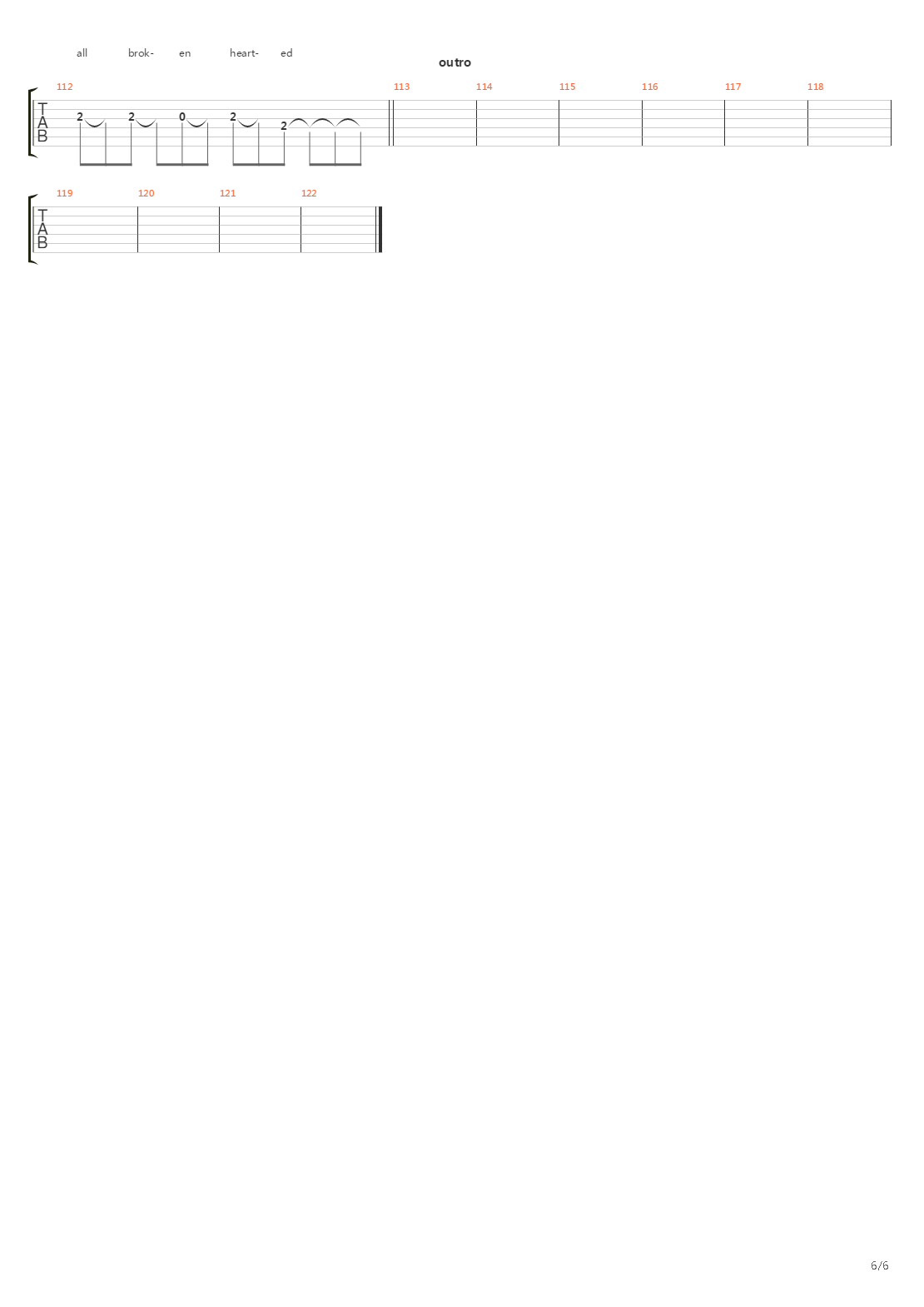 Killing The Light吉他谱