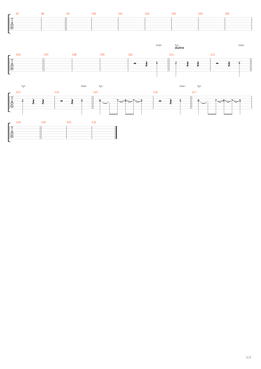 Martyr吉他谱