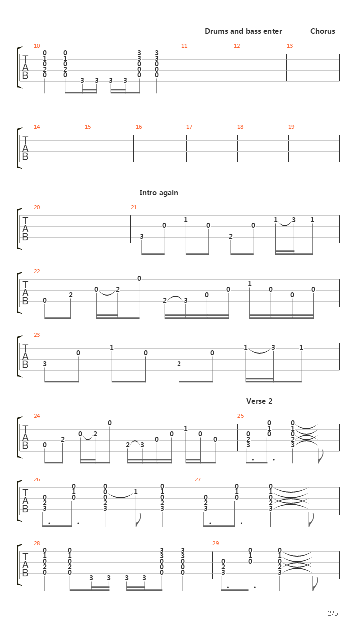 You吉他谱