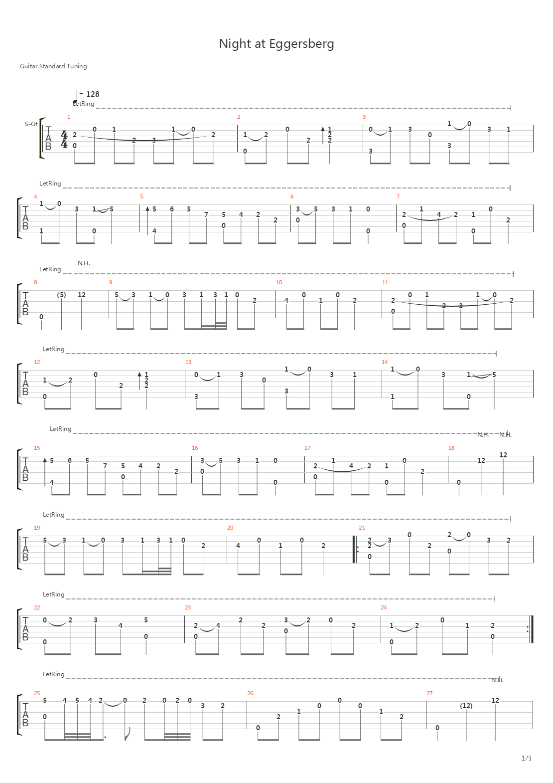 Night At Eggersberg吉他谱