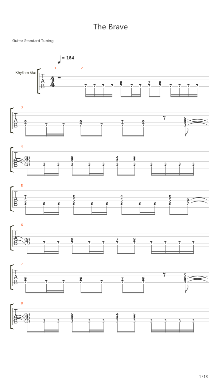 The Brave吉他谱