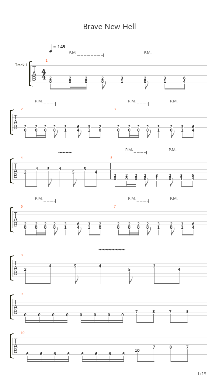 Brave New Hell吉他谱