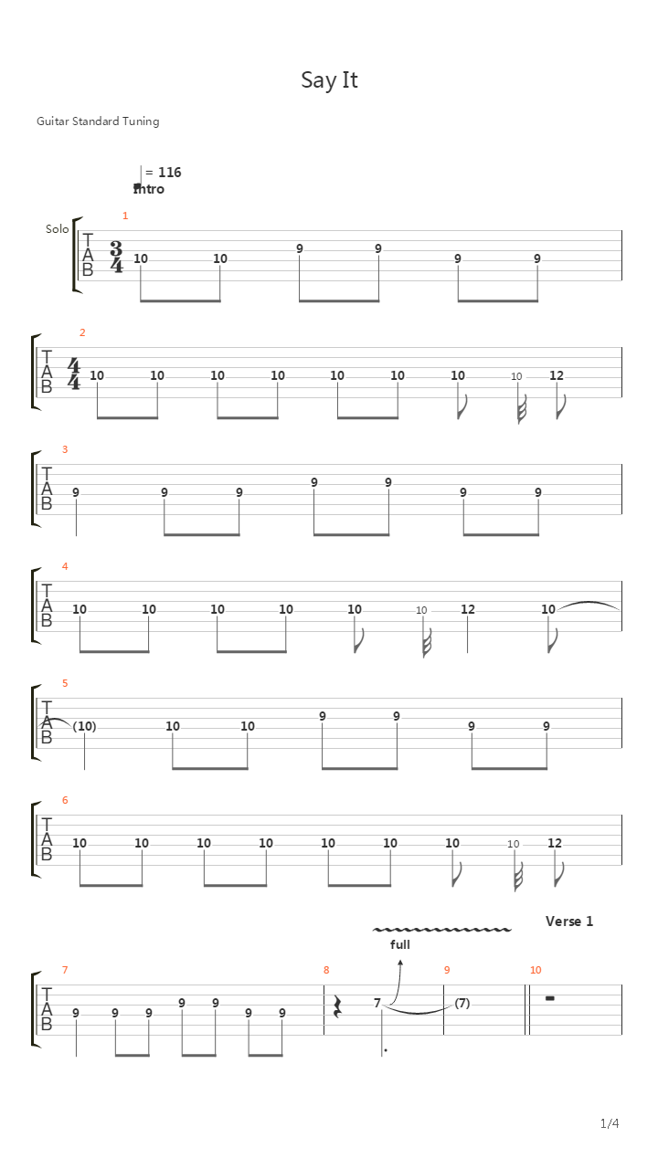 Say It吉他谱