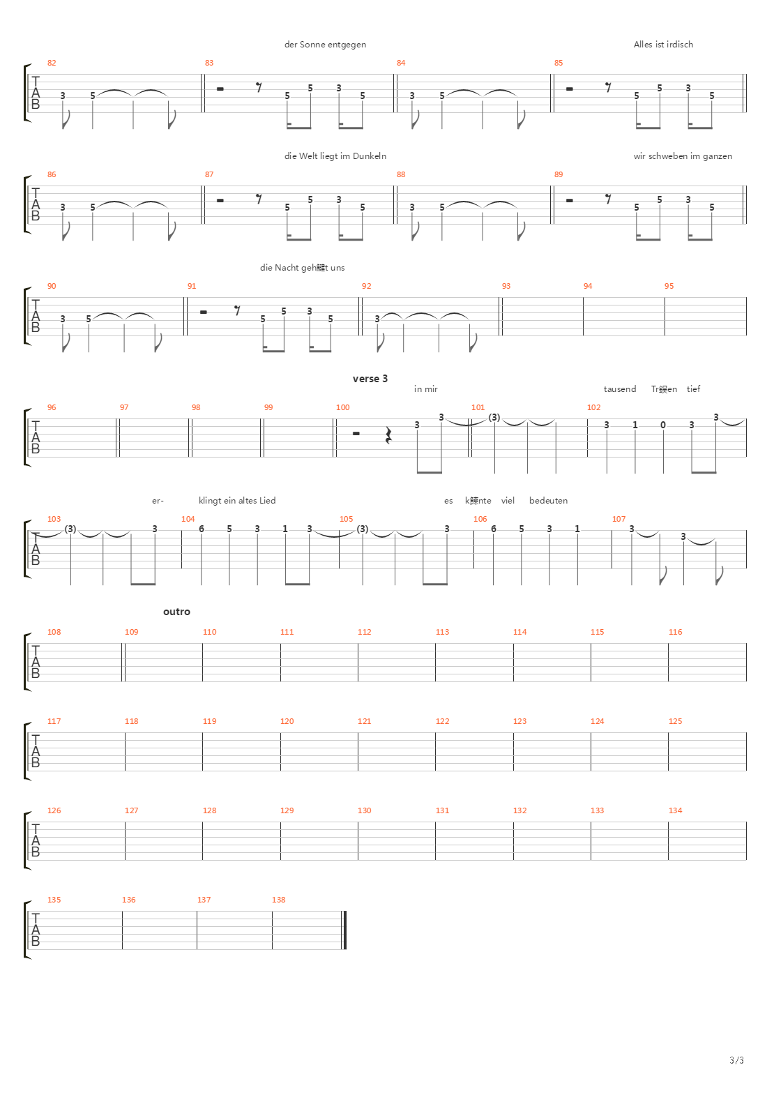 Tausend Traenen Tief吉他谱