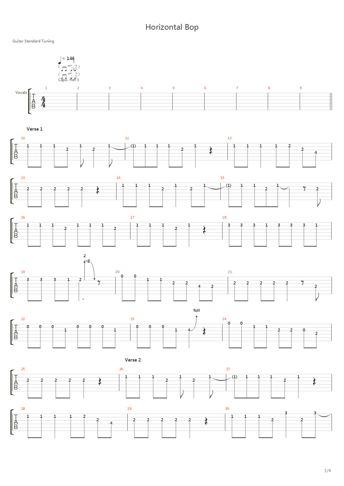 Horizontal Bop吉他谱