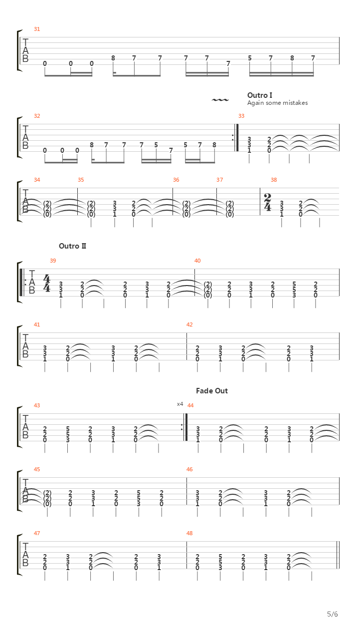 Remembrance吉他谱