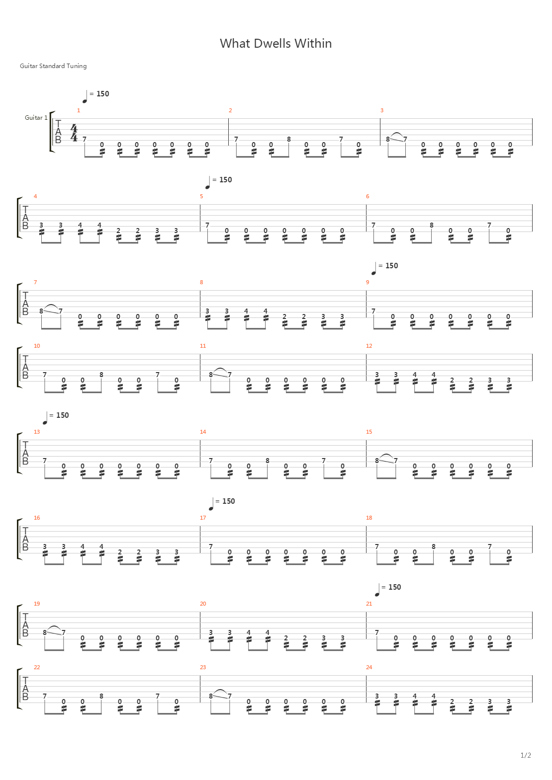 What Dwells Within吉他谱