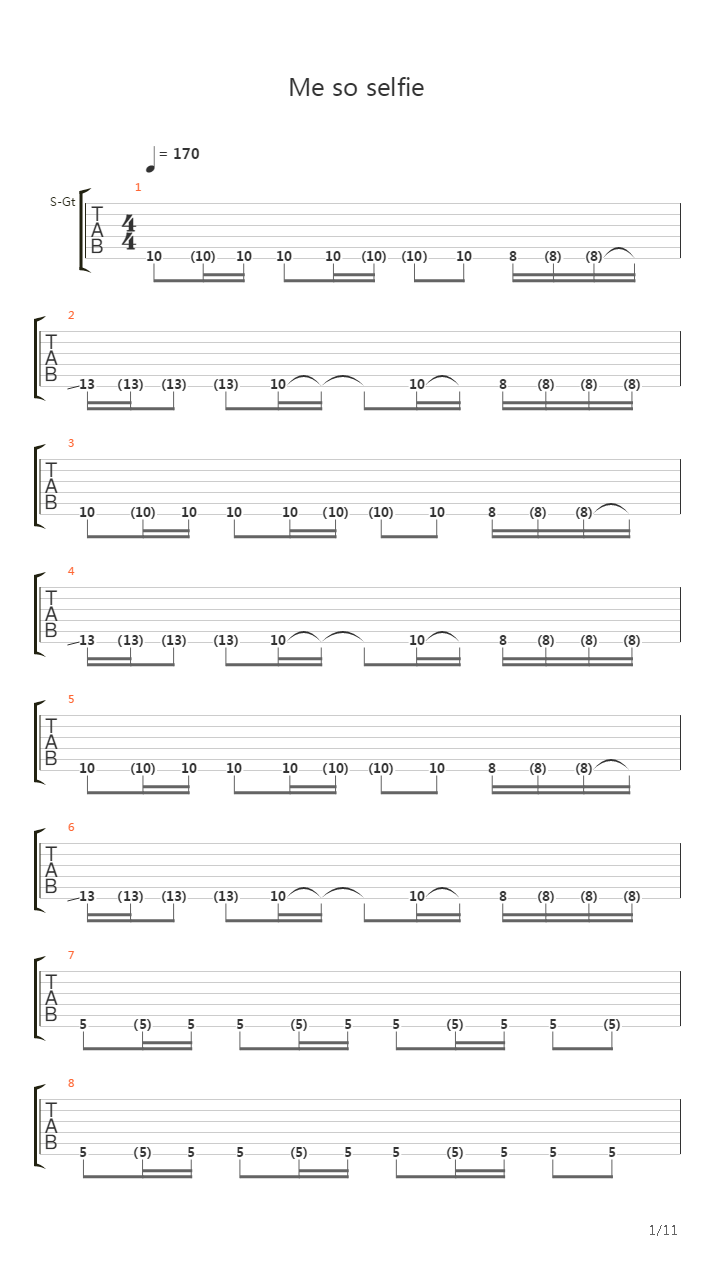 Me So Selfie (feat TIM FITE)吉他谱
