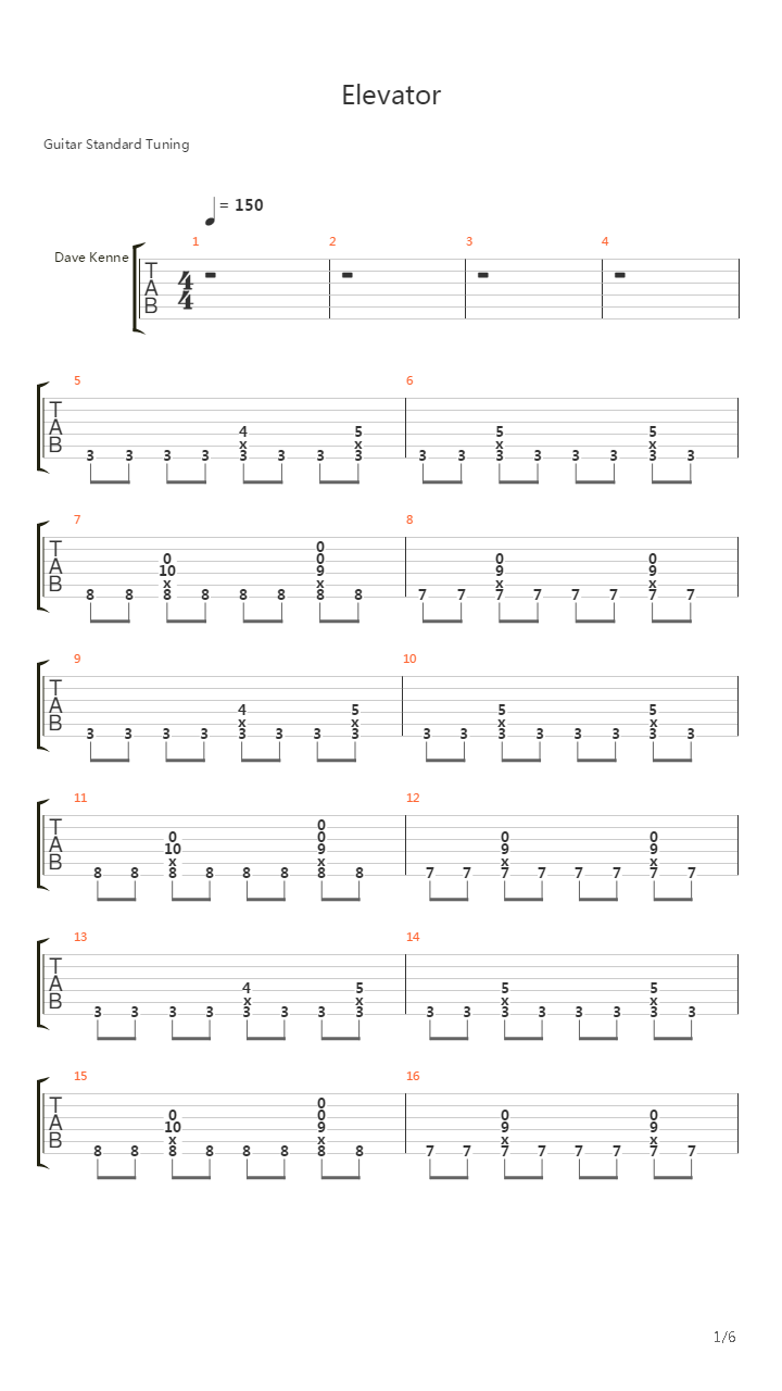 Elevator吉他谱