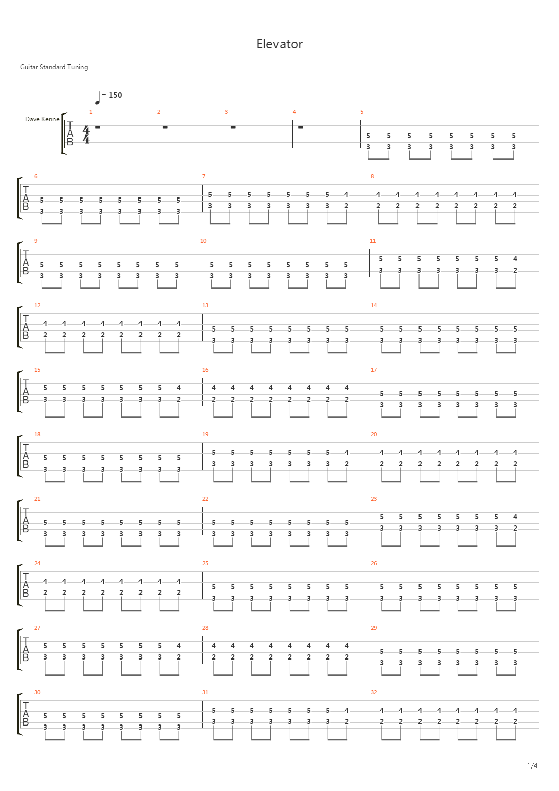 Elevator吉他谱