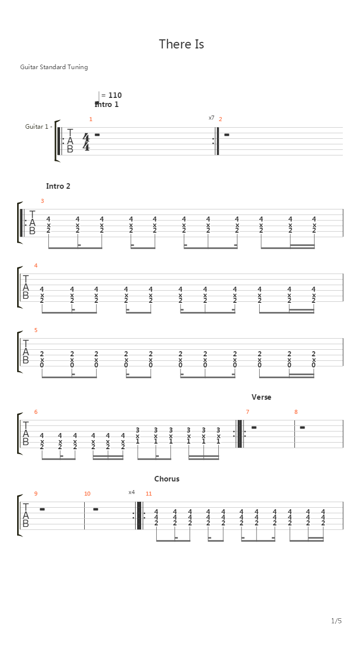 There Is吉他谱