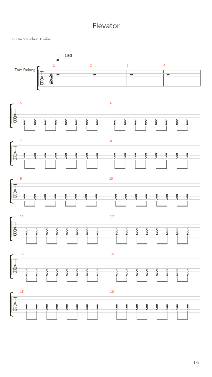 Elevator吉他谱