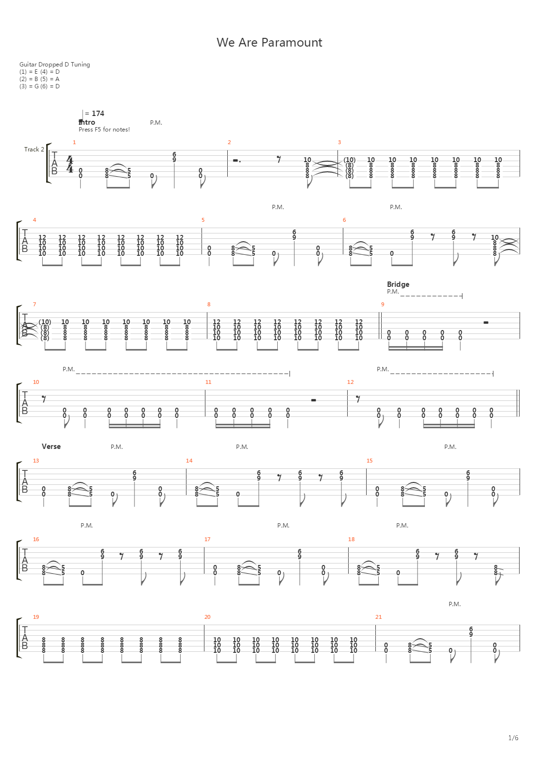 We Are Paramount吉他谱