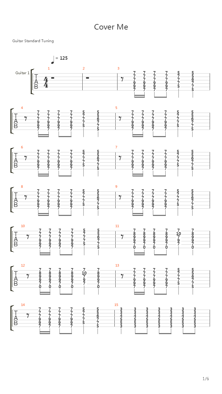 Cover Me吉他谱