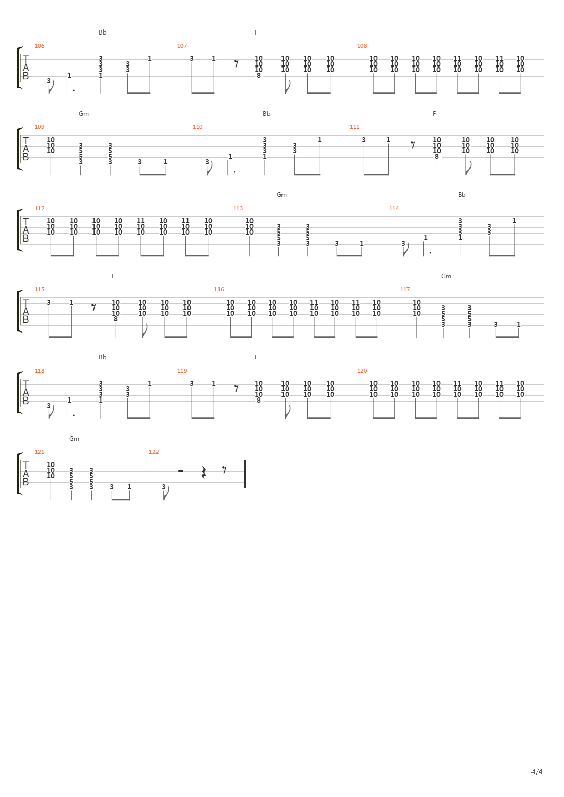 Downbound Train吉他谱