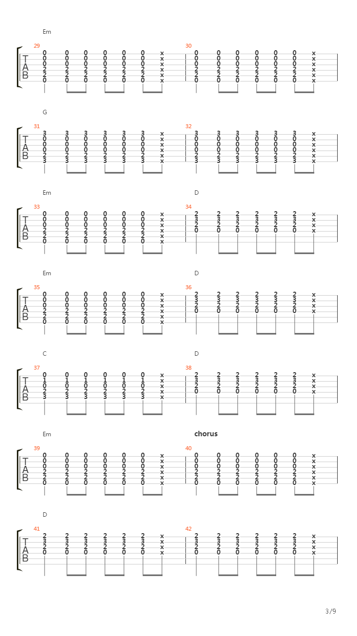 Further On (Up the Road)吉他谱